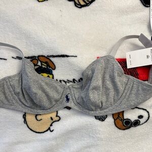 NWT never worn Ralph Lauren Women's Gray Bra with Logo